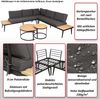 Mendler 'HWC-H54c' Garten-Garnitur mit Beistelltisch, Akazie hellbraun, Kissen Beige Bild 2