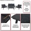 Aluminium Gartengarnitur HWC-P79, Lounge-Set Sitzgruppe Sofa Gartenlounge, Stoff/Textil Olefin 210g/m² ~ dunkelgrau Bild 2