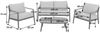 Aluminium Gartengarnitur HWC-P79, Lounge-Set Sitzgruppe Sofa Gartenlounge, Stoff/Textil Olefin 210g/m² ~ dunkelgrau Bild 3
