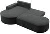 Ecksofa Schlafsofa Sofa GIRONA Stoff Arena Schwarz Ottomane Links Bild 4