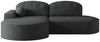 Ecksofa Schlafsofa Sofa GIRONA Stoff Arena Schwarz Ottomane Links Bild 2