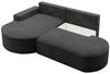 Ecksofa Schlafsofa Sofa GIRONA Stoff Arena Schwarz Ottomane Links Bild 3