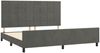 vidaXL Bettgestell mit Kopfteil Dunkelgrau 200x200 cm Samt, Härtegrad: H2 [3125776] Bild 4