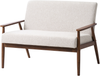 Sofa 2-Sitzer ESRUM Stoff Dunkelbraun Grau Bild 4