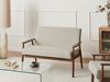 Sofa 2-Sitzer ESRUM Stoff Dunkelbraun Grau Bild 3