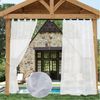 BTTO V&G Outdoorvorhang Wasserdichter Gardinen,Transparenter Balkon Vorhang mit Magic Tape (2 St), Terrassenvorhang Bild 3