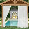 BTTO V&G Outdoorvorhang Wasserdichter Gardinen,Transparenter Balkon Vorhang mit Magic Tape (2 St), Terrassenvorhang Bild 4