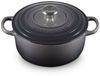 Le Creuset Signature Gusseisen-Bräter mit Deckel, Für alle Herdarten und Induktion geeignet, Rund, Flint, 20,0 cm, 2.4 Bild 2