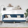 vidaXL Eckbettgestell Blau 90 cm x 190 cm Stoff und Sperrholz 42016188 Bild 2