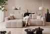 Ecksofa Schlafsofa Sofa LEROS XL in Stoff Manila Beige Ottomane Links Bild 3
