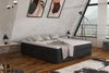 Boxspringbett Schlafzimmerbett ANTONY 180x200cm Stoff Schwarz inkl. Bettkasten Bild 2