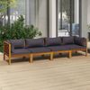 vidaXL 4-Sitzer-Gartensofa mit Kissen Massivholz Akazie 3086901 Bild 2