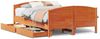 vidaXL Massivholzbett ohne Matratze Wachsbraun 135x190 cm Kiefernholz 3301799 Bild 2
