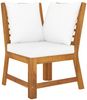 vidaXL 4-tlg. Garten-Lounge-Set mit Auflagen Creme Massivholz Akazie 3057772 Bild 5