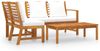 vidaXL 4-tlg. Garten-Lounge-Set mit Auflagen Creme Massivholz Akazie 3057772 Bild 2