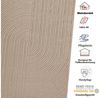 Vimoda Teppich Teppich Wohnzimmer Boho Design dünn kurzflur teppich, Rechteckig, Höhe: 6 mm, Hoch Tief Effekt 3D Teppich, in Creme, Grau &Taupe Läufer Schlafzimmer Bild 3