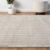 Vimoda Teppich Teppich Wohnzimmer Boho Design dünn kurzflur teppich, Rechteckig, Höhe: 6 mm, Hoch Tief Effekt 3D Teppich, in Creme, Grau &Taupe Läufer Schlafzimmer Bild 4