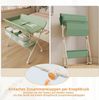 JEOBEST Wickeltisch Baby Wickelkombi, Wickelauflage,Trendy, (1-tlg) Mobil, Mit Bremse,5-fach höhenverstellbar,Klappbar,Ablagekorb Bild 2