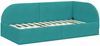 vidaXL Eckbettgestell mit Kopfteil Türkis 80 cm x 200 cm Samt 42016634 Bild 4