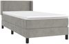 vidaXL Boxspringbett mit Matratze Hellgrau 90x190 cm Samt 3130811 Bild 3