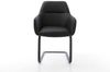 Freischwinger Pejo-Flex Echt-Leder Schwarz Freischwinger flach Schwarz Taschenfederkern Bild 2