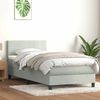 vidaXL Boxspringbett mit Matratze & LED Hellgrau 80x210 cm Samt 3316665 Bild 1