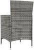 vidaXL Gartenstühle mit Kissen 4 Stk. Poly Rattan Grau 316690 Bild 5