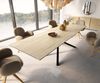 Esstisch Edge 300x100 Keramik Laminam® Sabbia Eichefarbig Kreuzgestell Rechteck Schwarz Bild 4