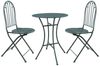 HTI-Living Garten-Essgruppe Bistro Set mit Tisch und 2 Stühlen Ivo Blau Metall für Balkon Terrasse, (Set, 3-tlg, 1 Tisch 2 Stühle), Sitzgruppe Essgruppe Balkonset Bild 2