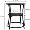 Couchtisch Quebec Marmor 50 x 50 cm mit Ablage Vicco Bild 3