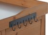 Gartenschrank mit Arbeitsplatte HWC-L69, Pflanztisch, Outdoor Tanne Holz FSC®-zertifiziert 86x104x52cm ~ braun Bild 4