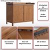 Gartenschrank mit Arbeitsplatte HWC-L69, Pflanztisch, Outdoor Tanne Holz FSC®-zertifiziert 86x104x52cm ~ braun Bild 2