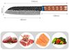 KingLux Damastmesser Damast Santokumesser aus Damaszener Stahl Küchenmesser Bild 2