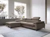Vente-unique - SAMARA Sofa SamtStoff Schokoladenbraun - B 193 cm x H 75 cm x L 280 cm Bild 3
