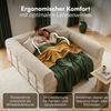 skølm 'Lofn' Modulares Sofa 4 Sitzer, 300x200 cm, Vollschaumcouch mit Metallgestell, Cord beige, Schlafsofa vakuumverpackt, kein Aufbau erforderlich Bild 4