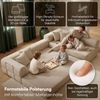 skølm 'Lofn' Modulares Sofa 4 Sitzer, 300x200 cm, Vollschaumcouch mit Metallgestell, Cord beige, Schlafsofa vakuumverpackt, kein Aufbau erforderlich Bild 2