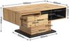 Couchtisch 100 x 47 x 60 cm aus melaminbeschichteter Spanplatte in Eichenholzmaserung, grifflos mit Stauraum Bild 3