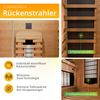 Artsauna Infrarotkabine Kiruna90 Premium mit Vollspektrum- & Flächenstrahler, 1 Person, LED Farblicht & Glastür, Infrarotsauna Sauna Bild 3