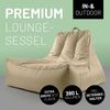 Lumaland Sitzsack Sitzsack-Lounge In-& Outdoor 380l beige, mit Flaschenhalter Bild 2
