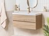Wandmontierter Waschbeckenunterschrank mit Waschbecken URUCU Hellbraun Bild 3