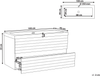 Wandmontierter Waschbeckenunterschrank mit Waschbecken URUCU Hellbraun Bild 2