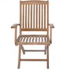 Teak Klappstuhl Ancona mit Armlehnen - 2 Stück 110 cm Blau Bild 3