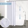 Schmaler Duschvorhang Polyester Weiß 150x200 Wasserabweisend waschbar Bild 5
