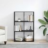 vidaXL Bücherregal Schwarz Eichen-Optik 69,5 x 29 x 103,5 cm 879665 Bild 4