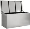 vidaXL Gartenlagerkissenbox Stahl 100 x 50,5 x 50 cm 220 Silber 874564 Bild 5