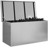 vidaXL Gartenlagerkissenbox Stahl 100 x 50,5 x 50 cm 220 Silber 874564 Bild 3