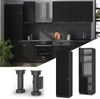 Herdumbauschrank Fame-Line Schwarz gestreift 60 cm Vicco Bild 2