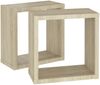 vidaXL Würfelregale 2 Stk. Sonoma-Eiche 30x15x30 cm 807007 Bild 5