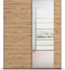 rauch Kleiderschrank, Schwebetürenschrank KRONACH, 2-türig, 1 Spiegeltüre teilaufgelegt, inkl. Schubkasteneinsatz und Türdämpfer, Eiche Artisan, 175 x 210 x 59 cm Bild 2