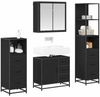 vidaXL Badezimmermöbel-Set 4 pcs Schwarz Eichen-Optik Holzwerkstoff 3402331 Bild 3